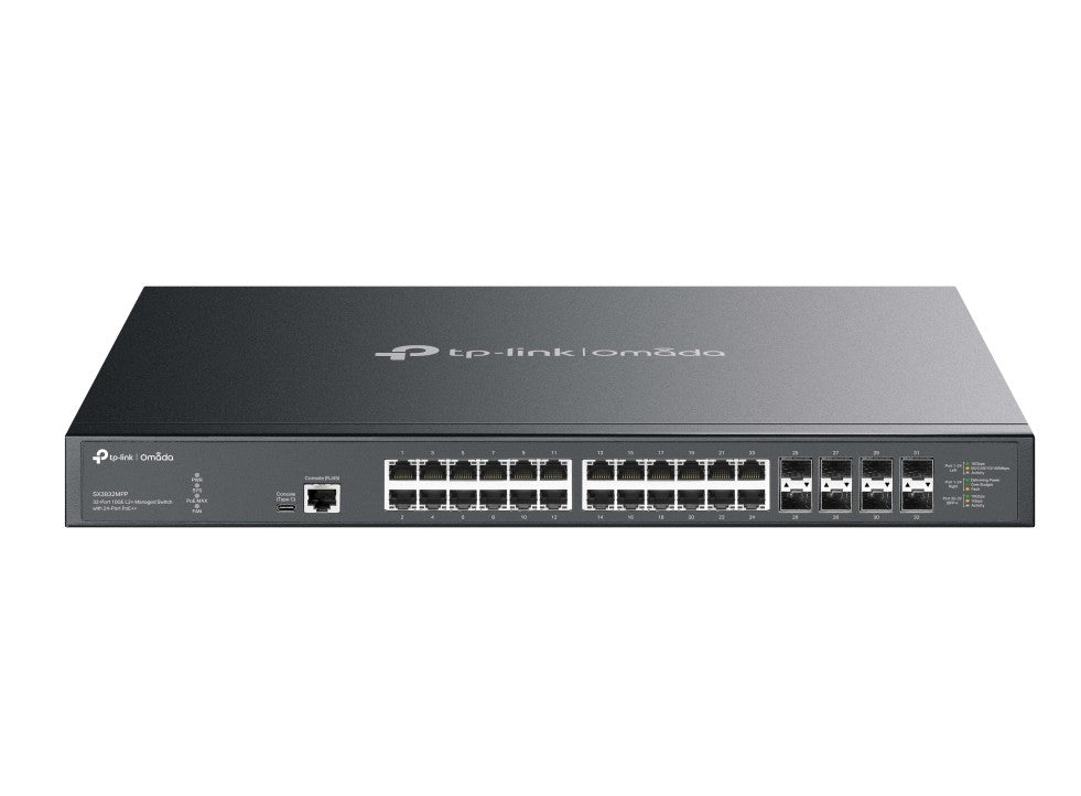 TP-Link SX3832MPP Omada 32-Port 10GE L2+ Managed Switch with 24-Port PoE++, Integration with Omada SDN Controller, Static Routing, DHCP Server, OAM, D By TP-LINK - Buy Now - AU $3721.77 At The Tech Geeks Australia