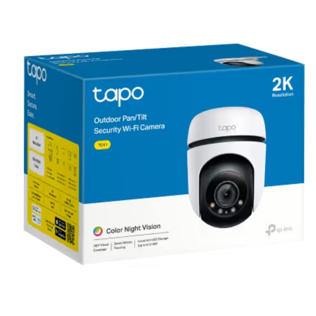 TP-Link TC41 Outdoor Pan/Tilt Security WiFi Camera, 2K, Colour Night Vision, 360Â° Visual Coverage, Smart Motion Tracking, Multiple Detection By TP-LINK - Buy Now - AU $91.14 At The Tech Geeks Australia