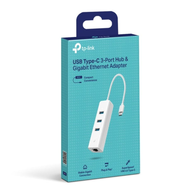 TP-Link UE330C USB 3.0 Type-C to Gigabit Ethernet Network Adapter with 3-Port USB 3.0 Type-A Hub By TP-LINK - Buy Now - AU $35.10 At The Tech Geeks Australia