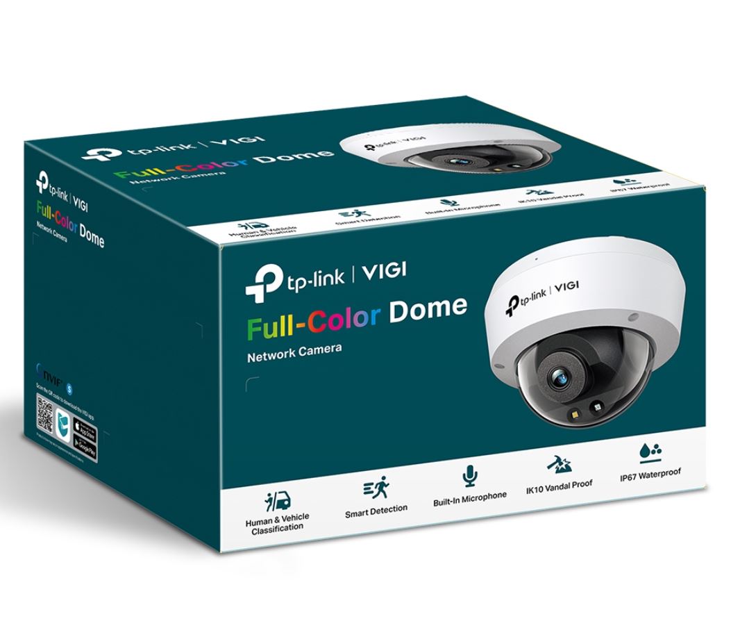 TP-Link VIGI 5MP C250(2.8mm) Full-Color Dome Network Camera 2.8mm Lens, Smart Detection, 2YW By TP-LINK - Buy Now - AU $82.02 At The Tech Geeks Australia