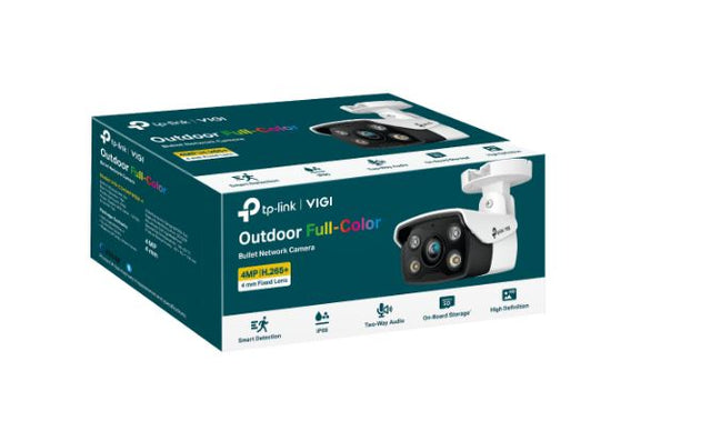 TP-Link VIGI 4MP C340(4mm) Outdoor Full-Colour Bullet Network Camera,4mm Lens, Smart Detection, 3YW By TP-LINK - Buy Now - AU $68.91 At The Tech Geeks Australia