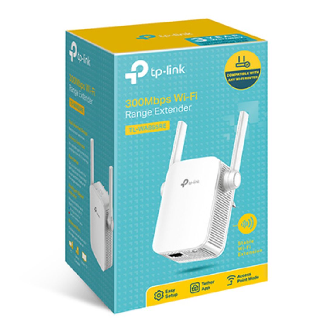 TP-Link TL-WA855RE N300 300Mbps Wi-Fi Range Extender Repeater Access Point 1Gpbs LAN 802.11bgn 2xExternal Antennas Mini Size MIMO Tech Tether App By TP-LINK - Buy Now - AU $35.92 At The Tech Geeks Australia
