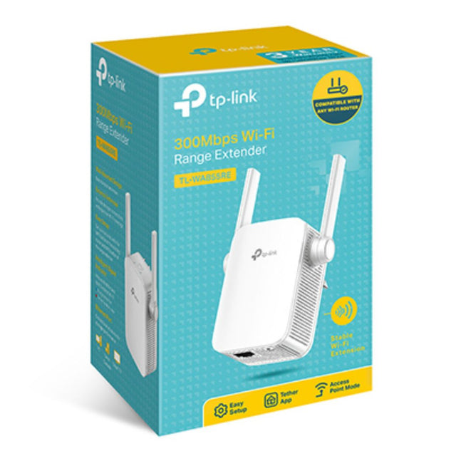 TP-Link TL-WA855RE N300 300Mbps Wi-Fi Range Extender Repeater Access Point 1Gpbs LAN 802.11bgn 2xExternal Antennas Mini Size MIMO Tech Tether App By TP-LINK - Buy Now - AU $35.92 At The Tech Geeks Australia