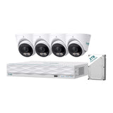 Omada T5S4-2T - TP-Link Omada 5MP Turret PoE Security Camera System with 2TB HDD, 4 Cameras and 16-Channel NVR