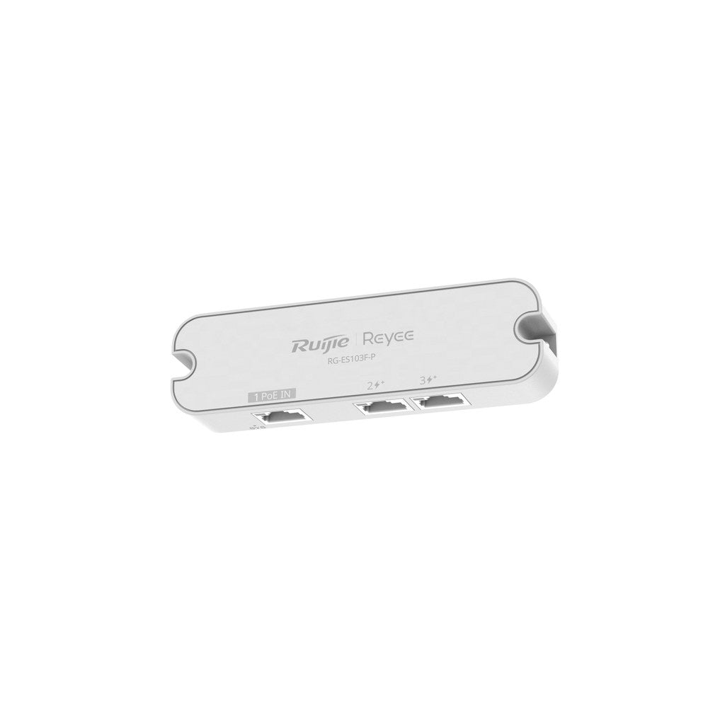 RG-ES103F-P - Ruijie 2-Port 10/100BASE-T PoE+ Unmanaged PoE Extender with 1-Port Fast Ethernet PoE In (802.3af/at)