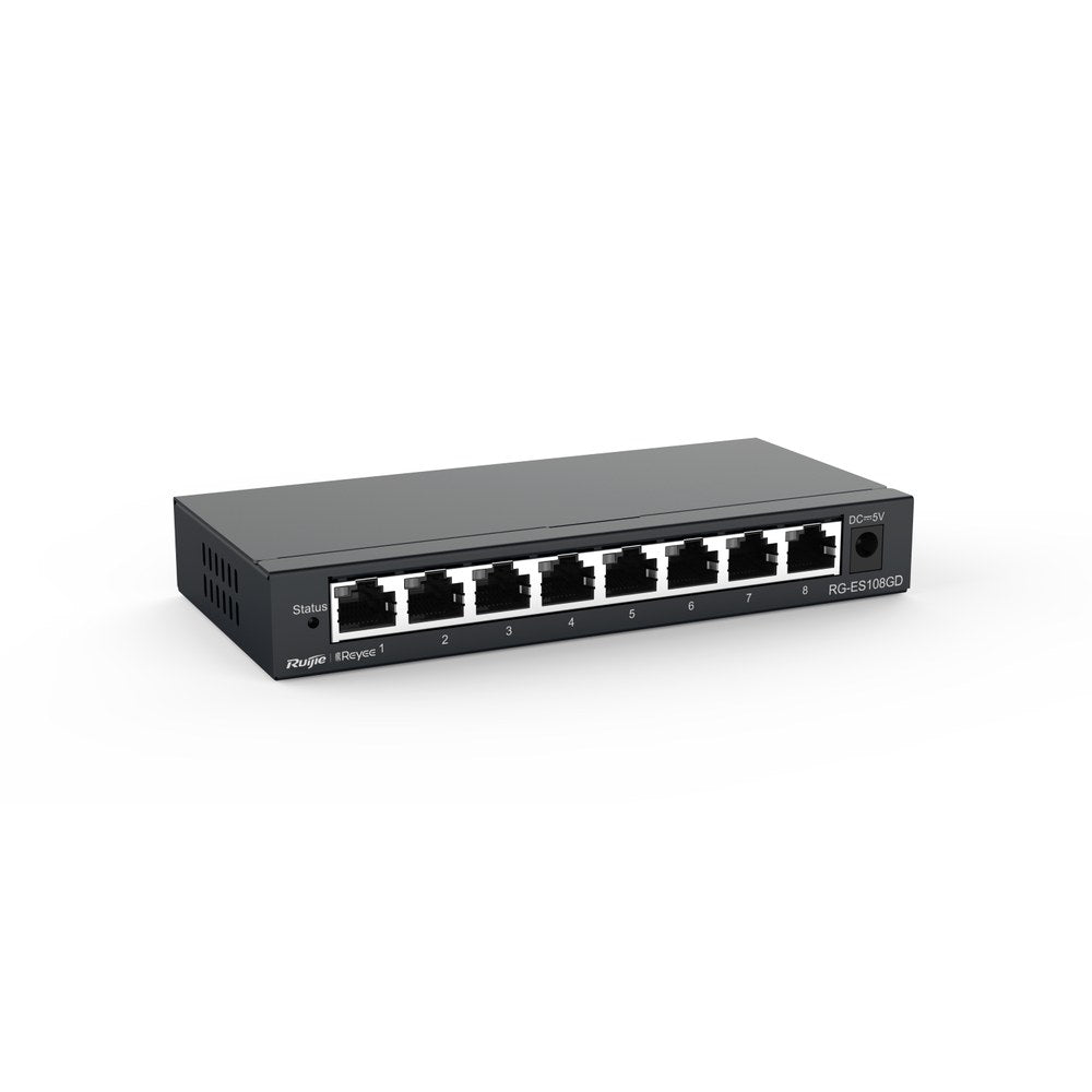 RG-ES108GD - Ruijie Reyee 8 Port Gigabit Unmanaged Fanless Switch