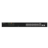 RG-ES118FGS-LP - Ruijie Reyee 16 Fast Ethernet + 2 Gigabit SFP Combo Unmanaged Switch with 16 Port PoE+ 120W PoE Budget
