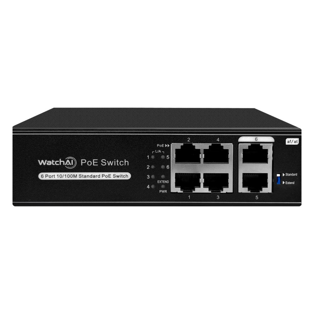 SWUM-5P-GB-POE - WatchAI 4 Port Unmanaged PoE Switch