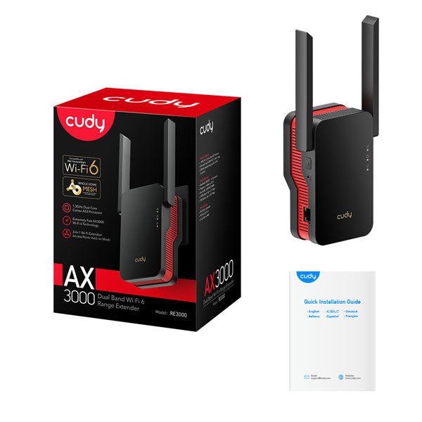 Cudy RE3000 AX3000 WiFi 6 Mesh Repeater By Cudy - Buy Now - AU $116.71 At The Tech Geeks Australia