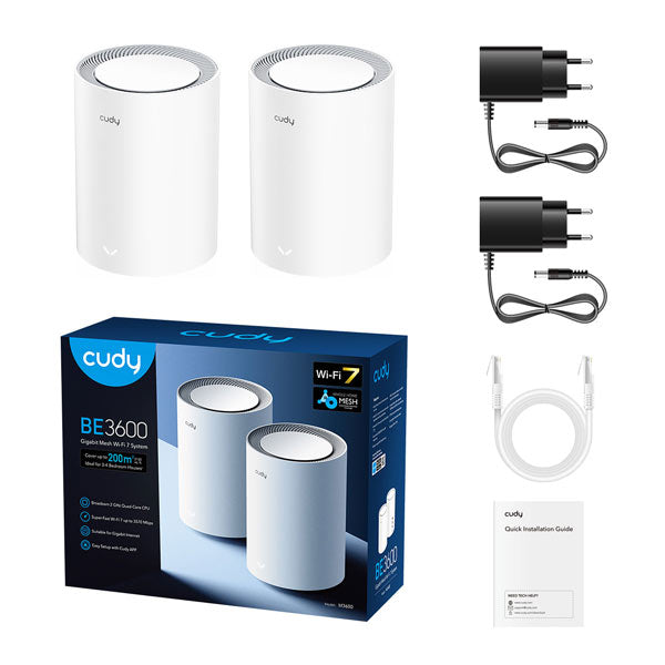 Cudy BE3600 Wi-Fi 7 Mesh System (2-Pack) By Cudy - Buy Now - AU $262.50 At The Tech Geeks Australia