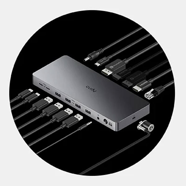 Cudy CS700 13-IN-1 10Gbps USB-C Dual 4K Docking Station | 150W PSU By Cudy - Buy Now - AU $411.08 At The Tech Geeks Australia