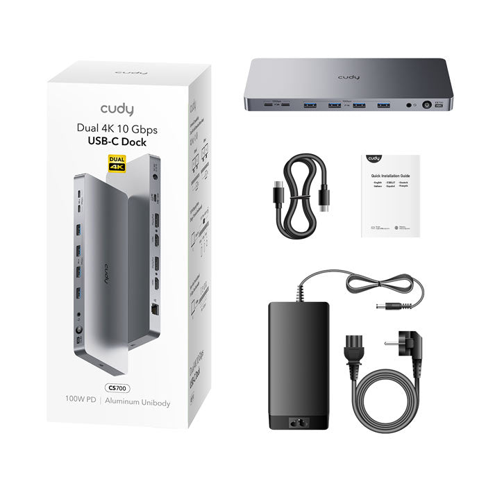 Cudy CS700 13-IN-1 10Gbps USB-C Dual 4K Docking Station | 150W PSU By Cudy - Buy Now - AU $411.08 At The Tech Geeks Australia