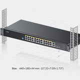 Cudy GS1026PS2 24-Port Gigabit PoE+ Switch with 2 Uplink Gigabit Ports and 2 Gigabit SFP Slots 300W By Cudy - Buy Now - AU $411.08 At The Tech Geeks Australia