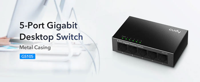 Cudy GS105 5-Port Gigabit Metal Switch By Cudy - Buy Now - AU $27.30 At The Tech Geeks Australia