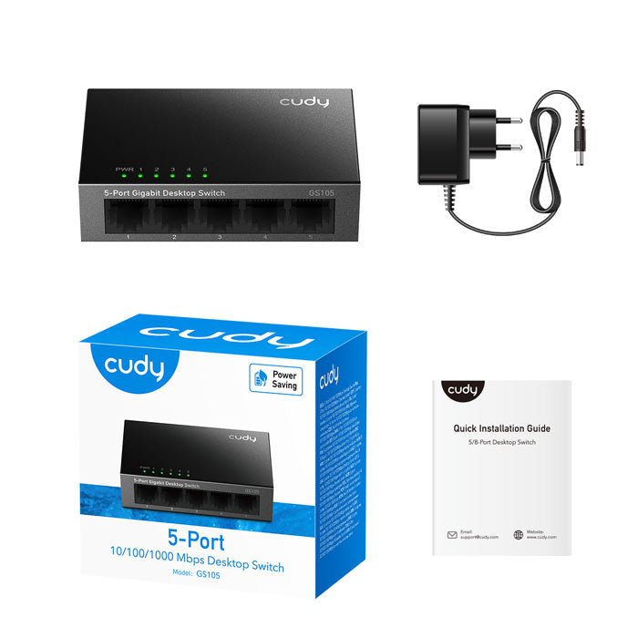 Cudy GS105 5-Port Gigabit Metal Switch By Cudy - Buy Now - AU $27.30 At The Tech Geeks Australia