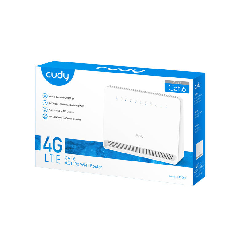 LT700E Cudy 4G LTE CAt 6 AC1200 Wi-Fi Router By Cudy - Buy Now - AU $186.55 At The Tech Geeks Australia