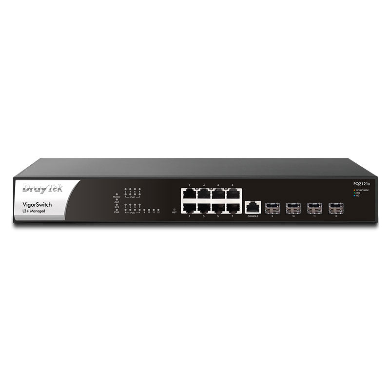 DSPQ2121x DrayTek VigorSwitch PQ2121x 2.5GbE L2+ Managed Switch with PoE+ By DrayTek - Buy Now - AU $482.87 At The Tech Geeks Australia