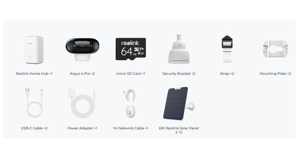 Argus 4 Pro Kit Reolink Home Hub with Argus 4 Pro 4K UHD Wi-Fi 6 Security System By Reolink - Buy Now - AU $504 At The Tech Geeks Australia