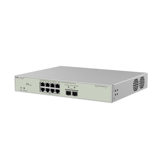 Ruijie Reyee RG-NBS5300-8MG2XS-UP L3 Managed Switch, 8-Port 2.5 Gbps PoE++, 2-Port 10 Gbps SFP+, 370 W PoE power budget By Ruijie - Buy Now - AU $1430 At The Tech Geeks Australia