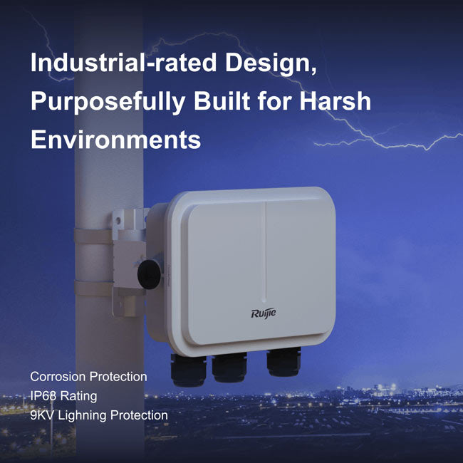 Ruijie RG-AP680(CD) Outdoor Dual-Band WiFi 6 Access Point (PSU sold separately) By Ruijie - Buy Now - AU $990 At The Tech Geeks Australia
