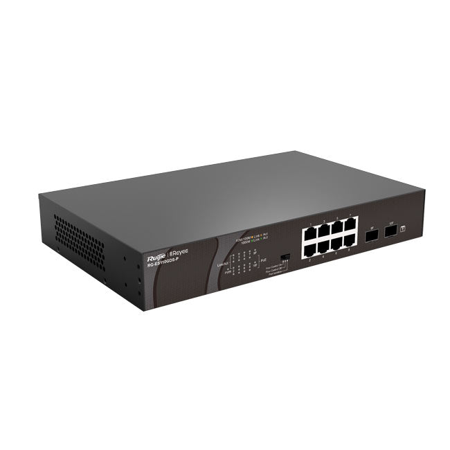 RG-ES110GDS-P Ruijie Reyee 8 ports for PoE/PoE+, 2 SFP ports: Unmanaged desktop switch By Ruijie - Buy Now - AU $256.30 At The Tech Geeks Australia