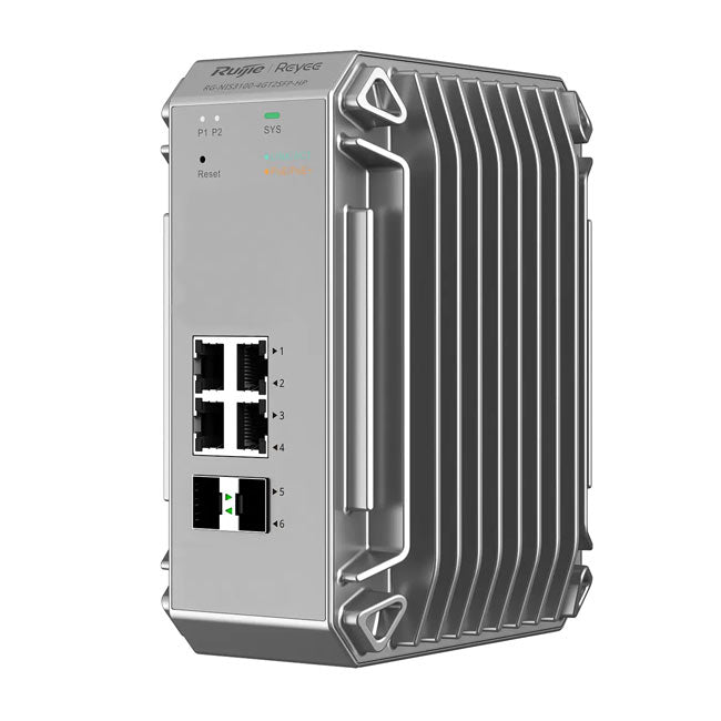 Ruijie  Reyee RG-NIS3100-4GT2SFP-HP Industrial Managed Switch, 4-Port Gigabit PoE/PoE+, 2-Port SFP, 120W PoE Power budget By Ruijie - Buy Now - AU $649 At The Tech Geeks Australia