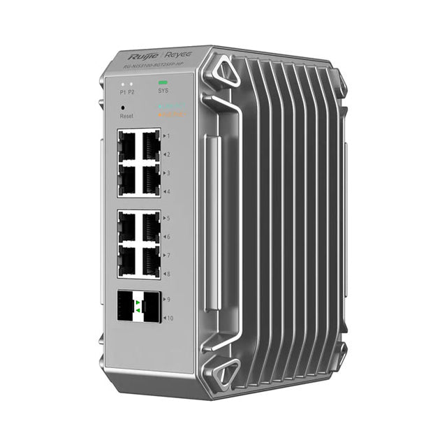 Ruijie Reyee RG-NIS3100-8GT2SFP-HP Industrial Managed Switch, 8-Port Gigabit PoE/PoE+, 2-Port SFP, 240W PoE Power budget By Ruijie - Buy Now - AU $1100 At The Tech Geeks Australia