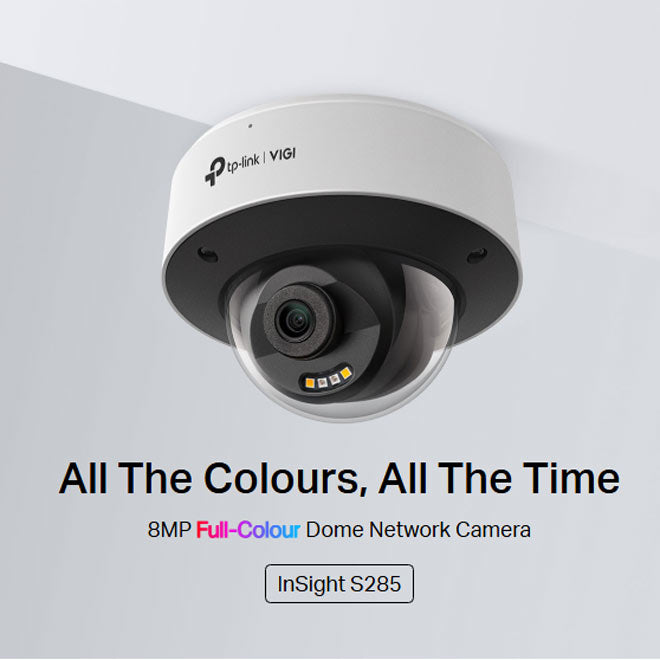 InSight S285 TP-Link VIGI 8MP Full-Colour Dome Network Camera (2.8mm) By TP-LINK - Buy Now - AU $217.27 At The Tech Geeks Australia