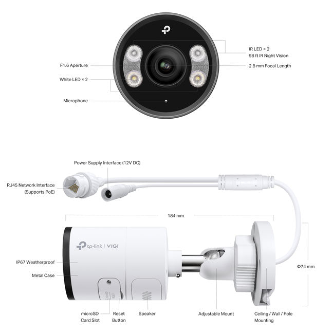 InSight S385 VIGI 8MP Full-Colour Bullet Network Camera (2.8mm) By TP-LINK - Buy Now - AU $217.28 At The Tech Geeks Australia