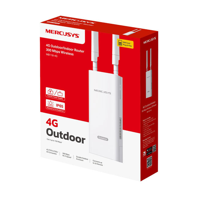 MB118-4G Mercusys 300 Mbps Wireless 4G LTE Outdoor/Indoor Router By TP-LINK - Buy Now - AU $100.28 At The Tech Geeks Australia