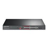 MS118CP MERCUSYS 16-Port 10/100Mbps + 2-Port Gigabit Rackmount Switch with 16-Port PoE+ By TP-LINK - Buy Now - AU $211.50 At The Tech Geeks Australia