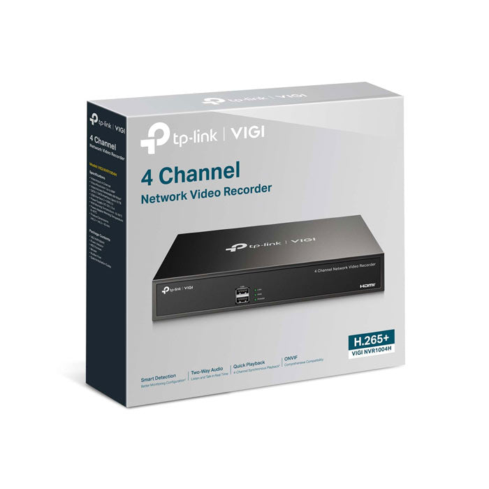 TP-Link VIGI NVR1004H VIGI 4 Channel Network Video Recorder (HDD Not Included) By TP-LINK - Buy Now - AU $83.39 At The Tech Geeks Australia