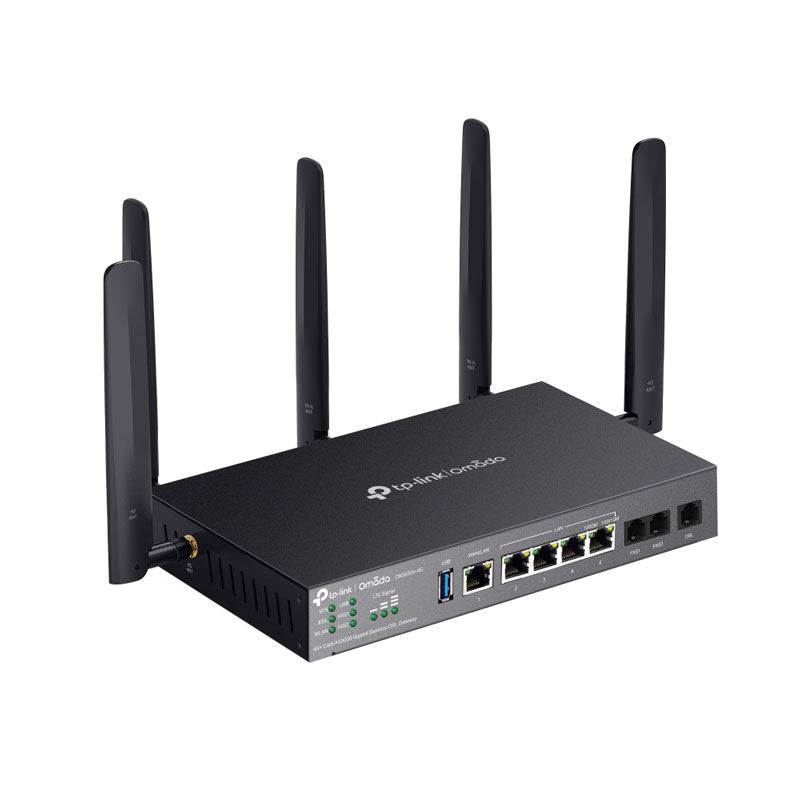 TP-Link DR3650v-4G Omada 4G+ Cat6 AX3000 Wi-Fi 6 Gigabit Desktop DSL Gateway, 574Mbps@2.4GHz + 2402Mbps@5GHz(HE160), VDSL2 350 350/60, VoIP By TP-LINK - Buy Now - AU $451.25 At The Tech Geeks Australia