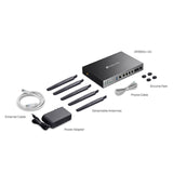 TP-Link DR3650v-4G Omada 4G+ Cat6 AX3000 Wi-Fi 6 Gigabit Desktop DSL Gateway, 574Mbps@2.4GHz + 2402Mbps@5GHz(HE160), VDSL2 350 350/60, VoIP By TP-LINK - Buy Now - AU $451.25 At The Tech Geeks Australia