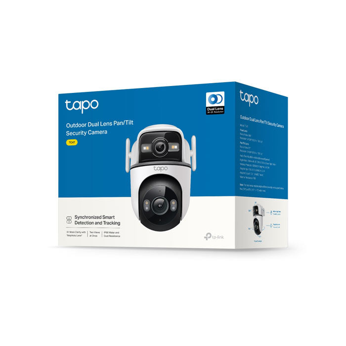 TC47 - TP-Link TAPO Outdoor Dual Lens Pan/Tilt Security Camera By TP-LINK - Buy Now - AU $176 At The Tech Geeks Australia