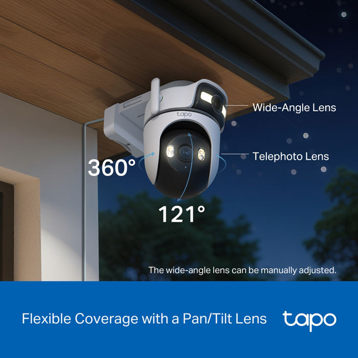 TC47 - TP-Link TAPO Outdoor Dual Lens Pan/Tilt Security Camera By TP-LINK - Buy Now - AU $176 At The Tech Geeks Australia