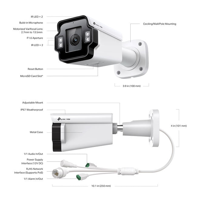 InSight S345ZI TP-Link VIGI 4MP Outdoor IR Motorised Varifocal Bullet Network Camera By TP-LINK - Buy Now - AU $299.09 At The Tech Geeks Australia