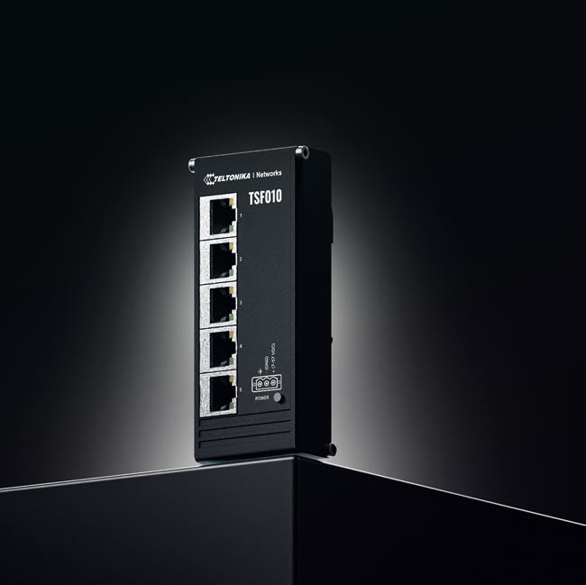 Teltonika TSF010 Flat Ethernet Switch, 3-Pin Power Input, Flat and Compact Design, Plug-and-Play, 7-57 VDC, PSU excluded By Teltonika - Buy Now - AU $72.80 At The Tech Geeks Australia