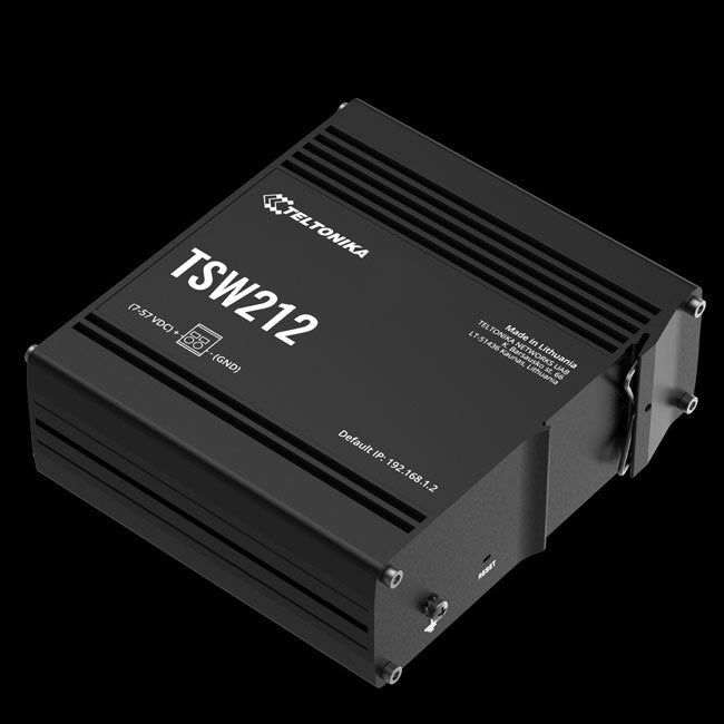 Teltonika TSW212 Managed Ethernet Switch, L2 with additional L3 Features, Supports Profinet, 8 x Gigabit Ethernet Ports, 2 x SFP Ports, PSU excluded By Teltonika - Buy Now - AU $172.48 At The Tech Geeks Australia