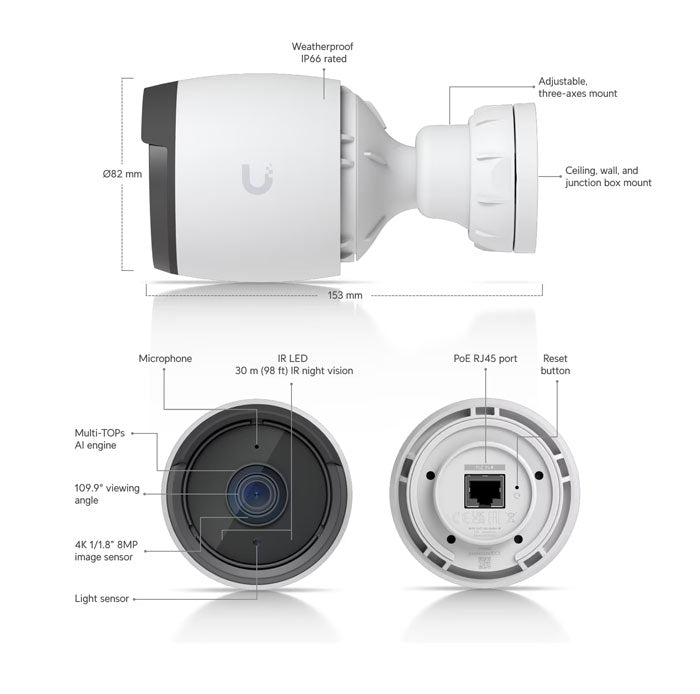 UVC-G6-Bullet Ubiquiti UniFi Protect Camera G6 Bullet By Ubiquiti - Buy Now - AU $465 At The Tech Geeks Australia