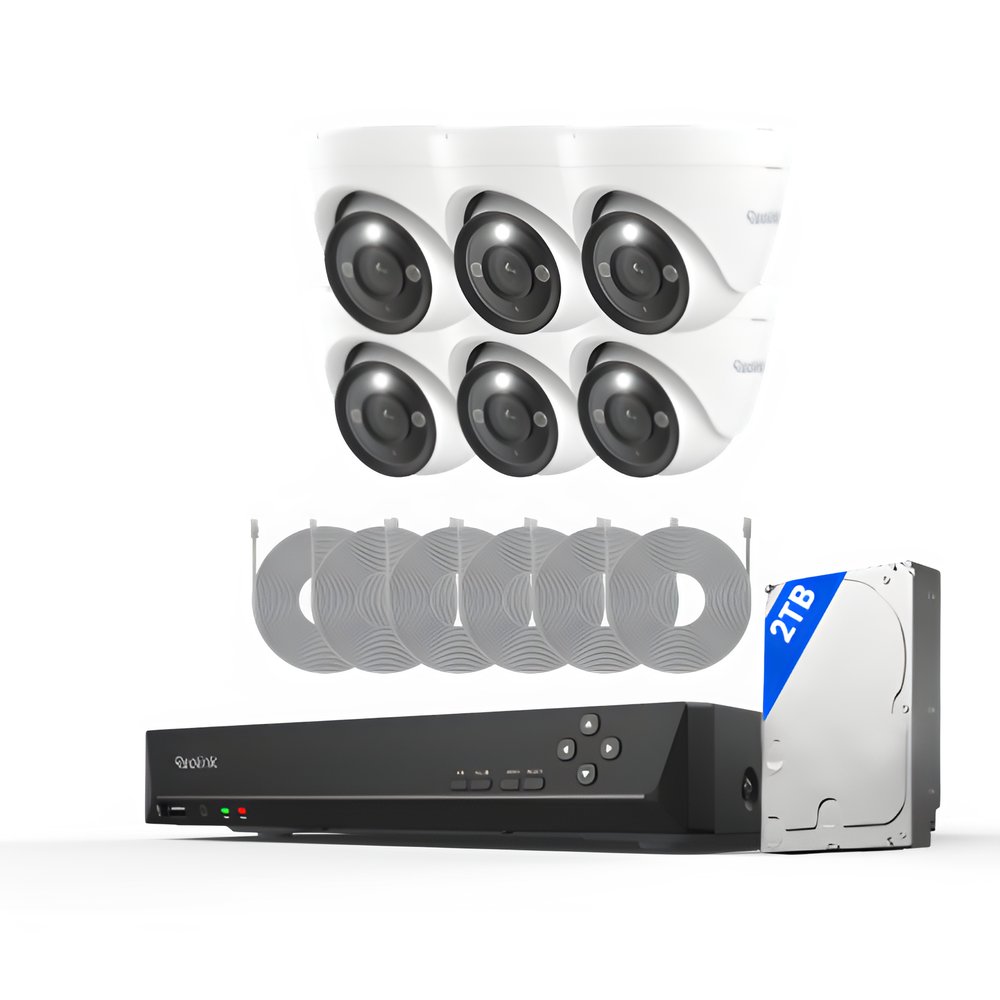 RLK8-1200D4-A - Reolink 12MP UHD PoE Security Camera System with Perimeter Protection (New Version)