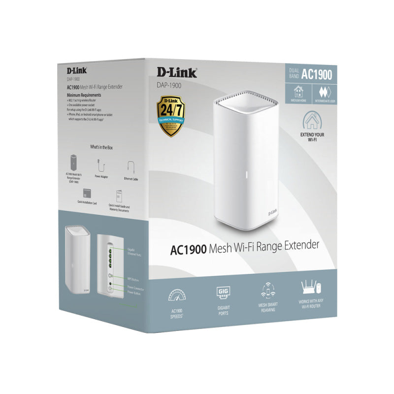 DAP-1900 D-Link AC1900 Mesh Wi-Fi Range Extender By D-Link - Buy Now - AU $209.66 At The Tech Geeks Australia