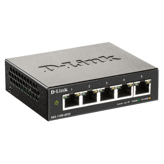 DGS-1100-05V2 D-Link 5 Port Gigabit Smart Managed Switch By D-Link - Buy Now - AU $75.60 At The Tech Geeks Australia