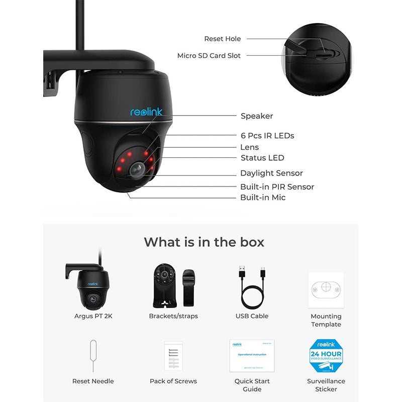 Argus-PT Reolink Smart 2K 4MP Pan & Tilt Wire-Free Camera By Reolink - Buy Now - AU $168 At The Tech Geeks Australia