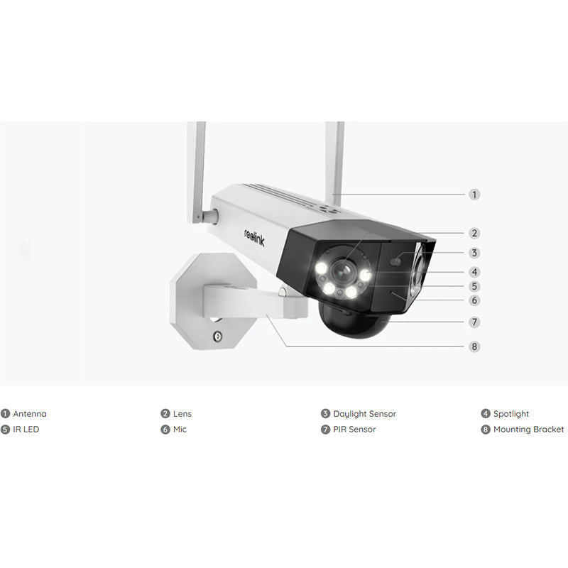 Duo-2-LTE Reolink Panoramic 4G Battery/Solar Powered Camera By Reolink - Buy Now - AU $182 At The Tech Geeks Australia