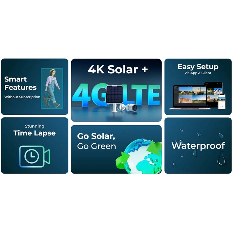 Go-Ultra Reolink 4K 8MP Smart 4G LTE Battery-Powered Solar Camera By Reolink - Buy Now - AU $284.90 At The Tech Geeks Australia