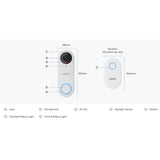 Video-Doorbell-WiFi Reolink Smart 2K+ Wired WiFi Video Doorbell with Chime (White) By Reolink - Buy Now - AU $122 At The Tech Geeks Australia