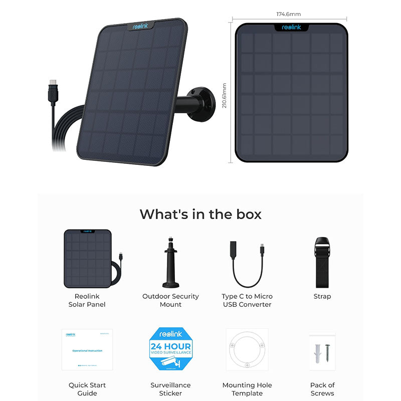 Reolink Solar Panel By Reolink - Buy Now - AU $47 At The Tech Geeks Australia