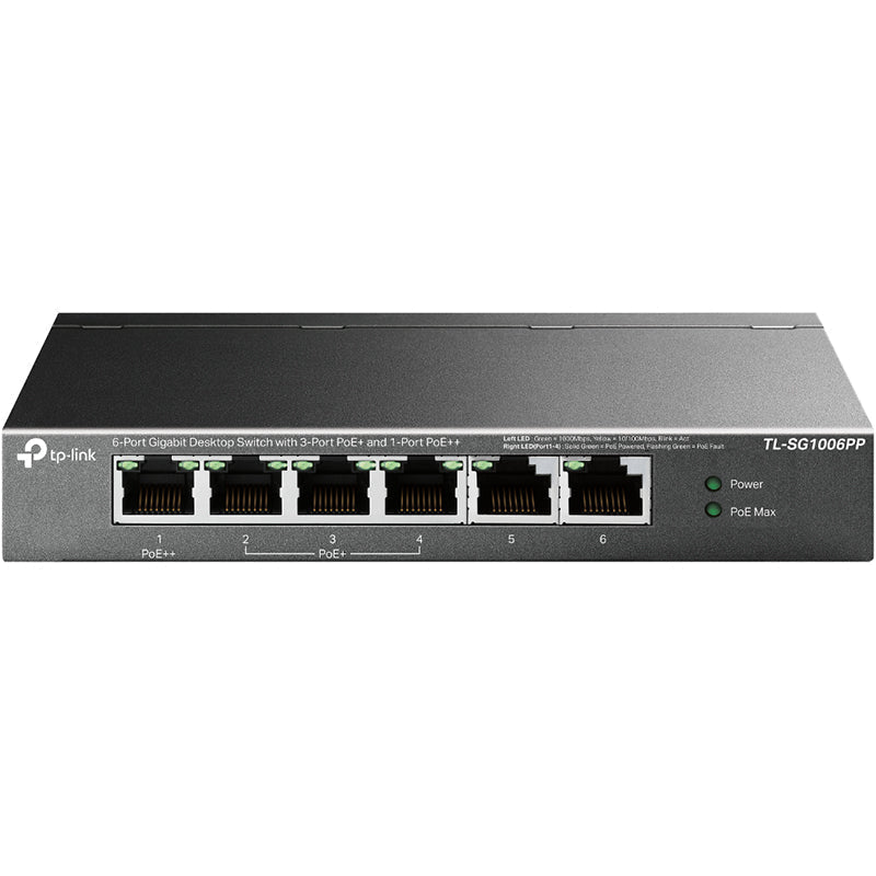 TL-SG1006PP TP-Link 6-Port Gigabit Desktop Switch with 3-Port PoE+ and 1-Port PoE++ By TP-LINK - Buy Now - AU $82.84 At The Tech Geeks Australia