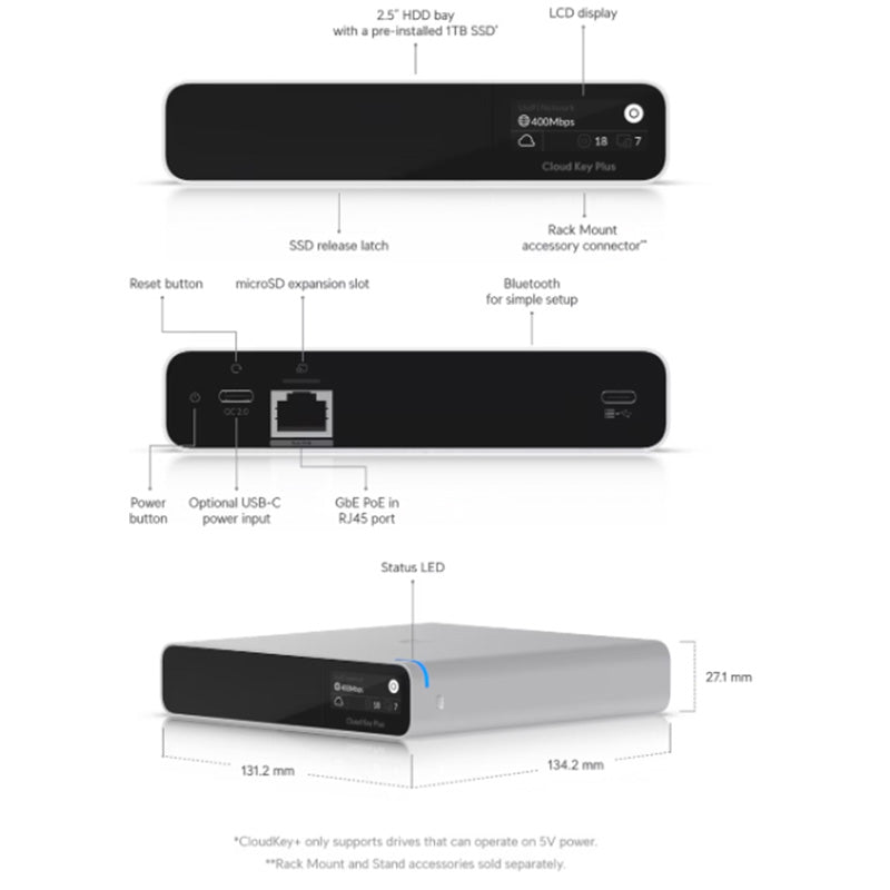 Ubiquiti CloudKey＆UCK-G2-SSD Streakwave Ubiquiti UCK-G2-SSD UniFi Cloud Key 1TB SSD